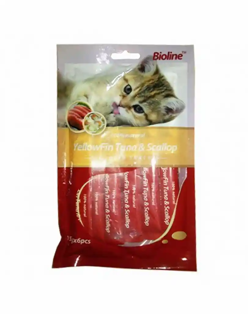 Bioline Snack para Gato Cremoso Tuna Scallops