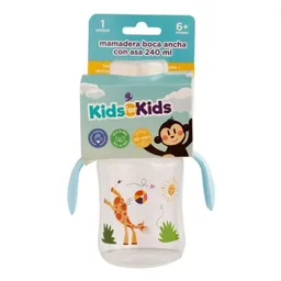 Kids For Kids Mamadera Boca Ancha Con Asa de 240 mL