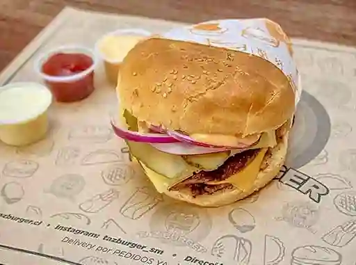 Double Cheese Burger y Porción Papas Fritas