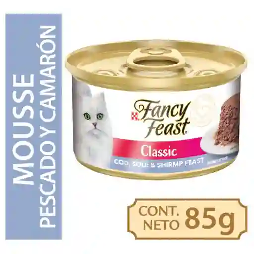 Fancy Feast Alimento Para Gato Mousse Pescado y Camarón