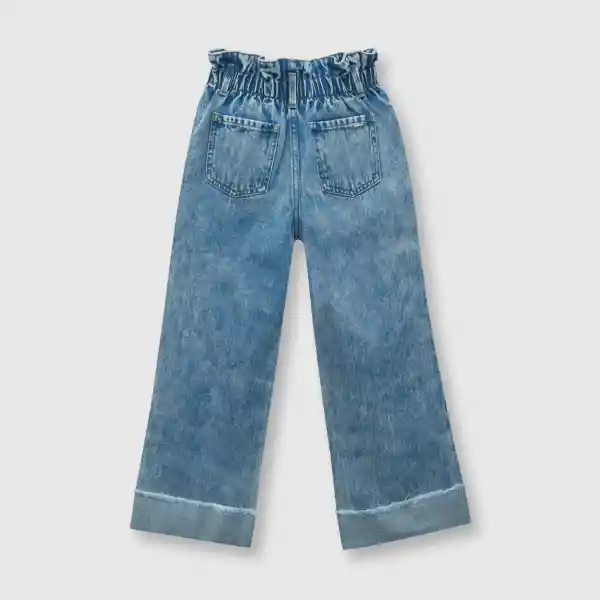 Jean Ancho de Niña Light Denim Talla 4A Colloky