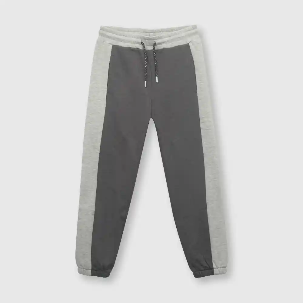 Pantalón Con Franja De Niño Grafito Talla 3a