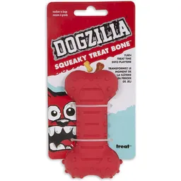 Dogzilla Juguete Para Perro Treat Bone Squeaky