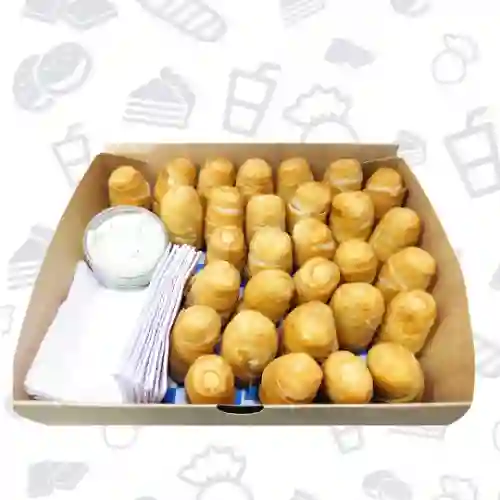 30 Tequeños Fiestas 5cm + Salsa de Ajo