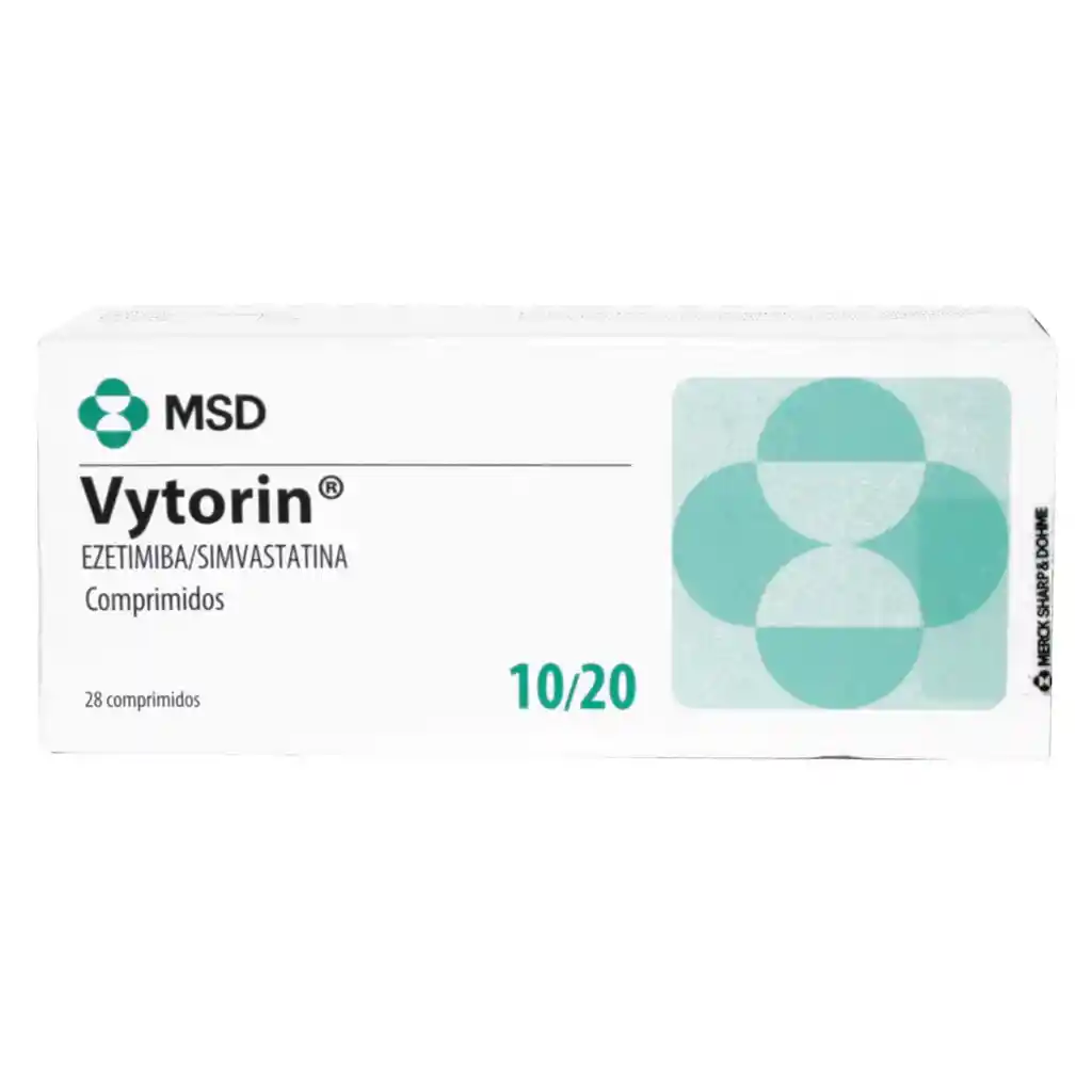 Vytorin Hipolipemiantes 10/20 Ezetimiba 10 Mg