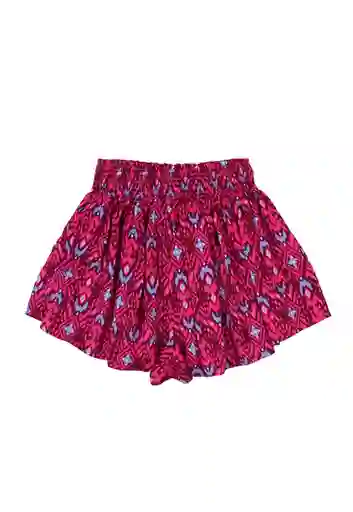 Short Teens Estampado Spirit Niña Fucsia Talla 12/S - 552