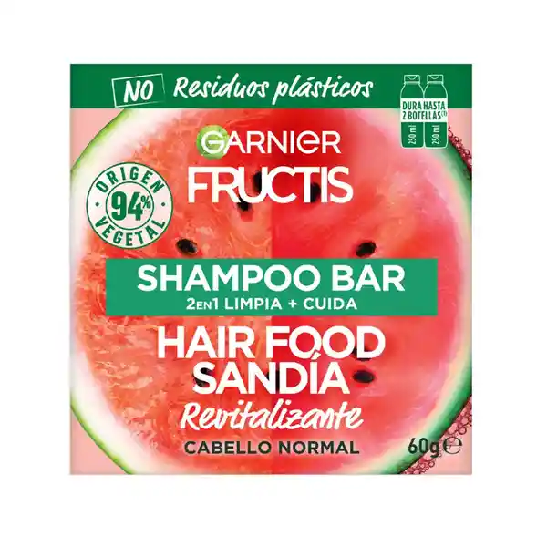 Fructis Shampoo Hair Food Sandía Barra