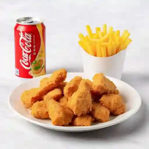 20 Piezas + Papas Fritas 200 Grs + Bebida Lata Ccu + Gyosas Pollo