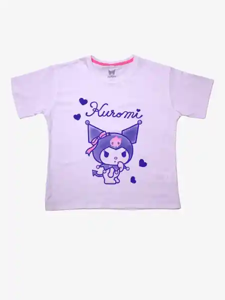 Kuromi Polera Manga Corta Na KUR0040B Blanco 12 V26