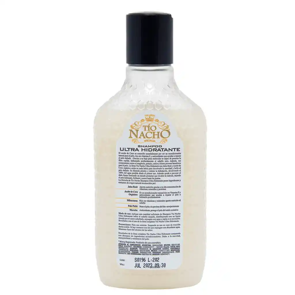 Tio Nacho Shampoo Ultra Hidratante Jalea Real y Aceite de Coco