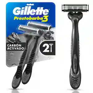 Gillette Máquina de Afeitar Prestobarba 3 Carbono