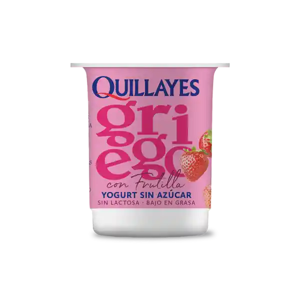 Quillayes Yogurt Griego Sin Azúcar Con Frutilla 110 g