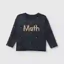 Polera de Bebé Niño Math Gray Denim Talla 6/9M Colloky