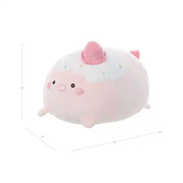 Miniso Peluche Fresa Con Gorro Rosa 30.8 x 24 x 17.4 cm