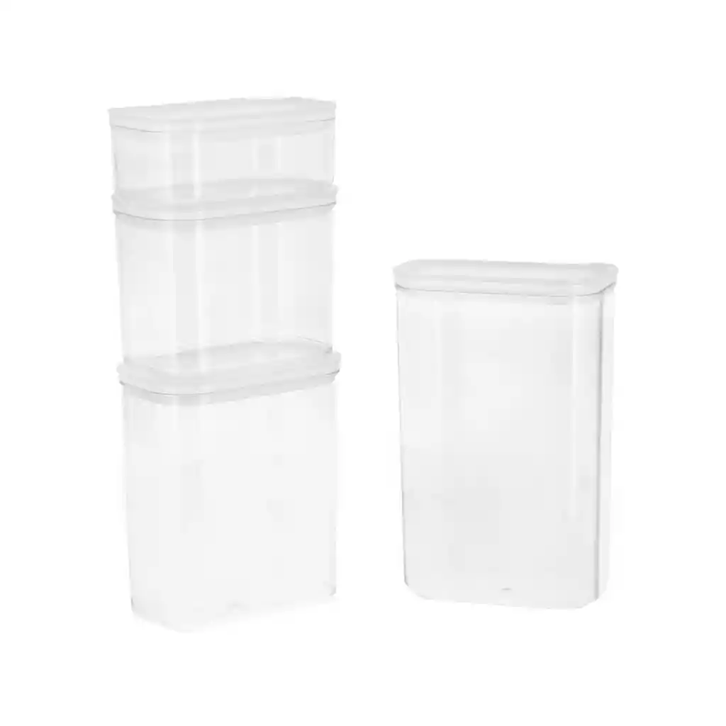 Casaideas Canister Plástico Con Tapa a Presión 2000 mL