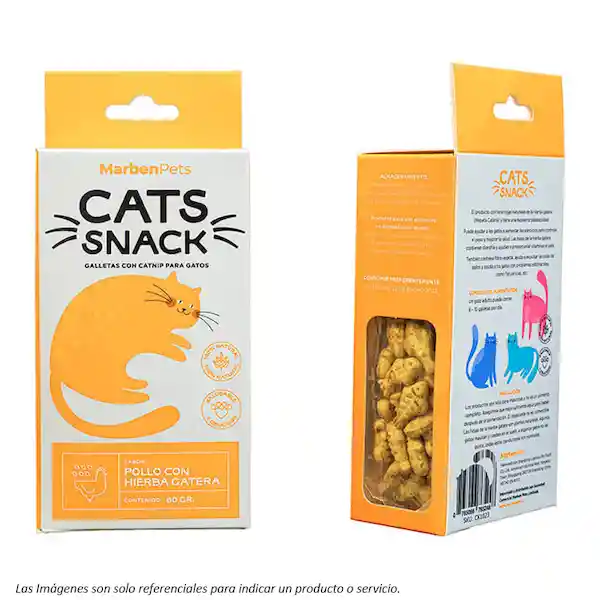 Marben Pets Galleta Para Gato Sabor a Pollo Con Hierba Gatera