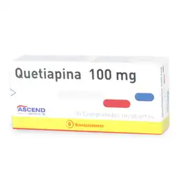 Quetiapina 100mg. 30 Comp.Rec