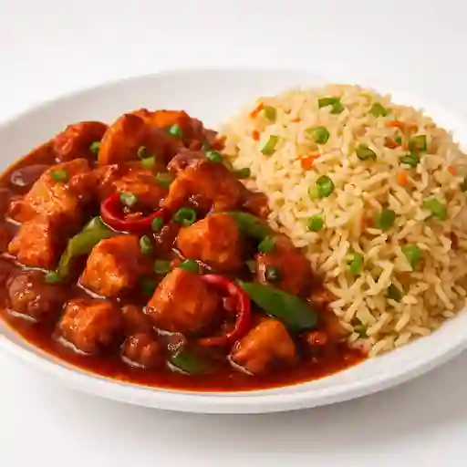Chicken Chili With Fried Rice