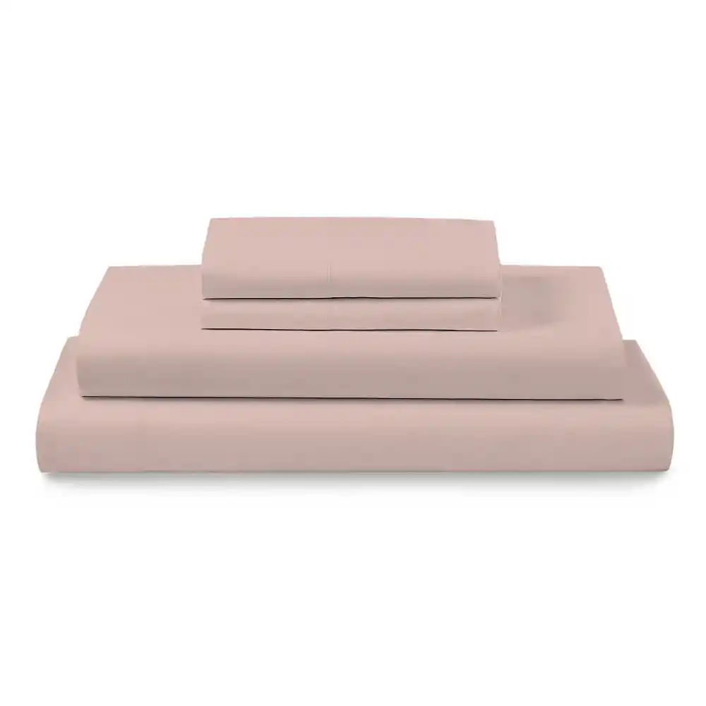 Sábana Lisa Krea 1.5 Plazas 144 Hilos Polycotton Palo Rosa