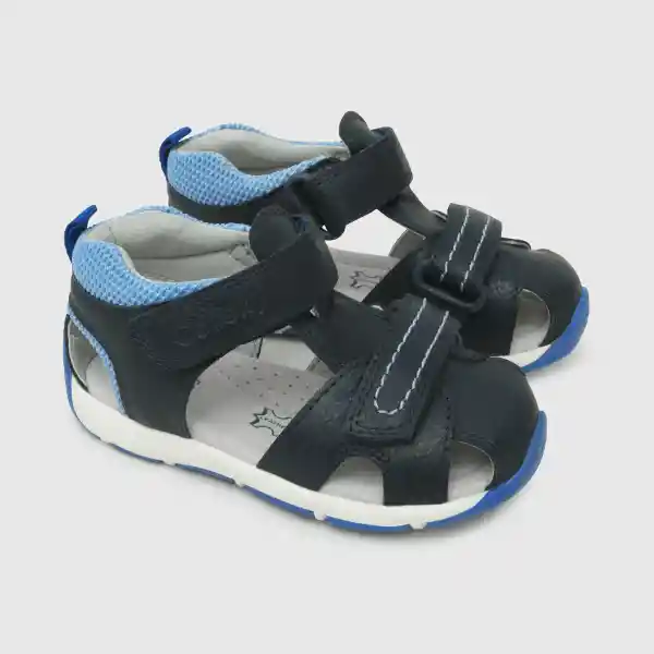 Sandálias Doble Ajuste de Bebé Niño Azul/Blue Talla 18 Colloky
