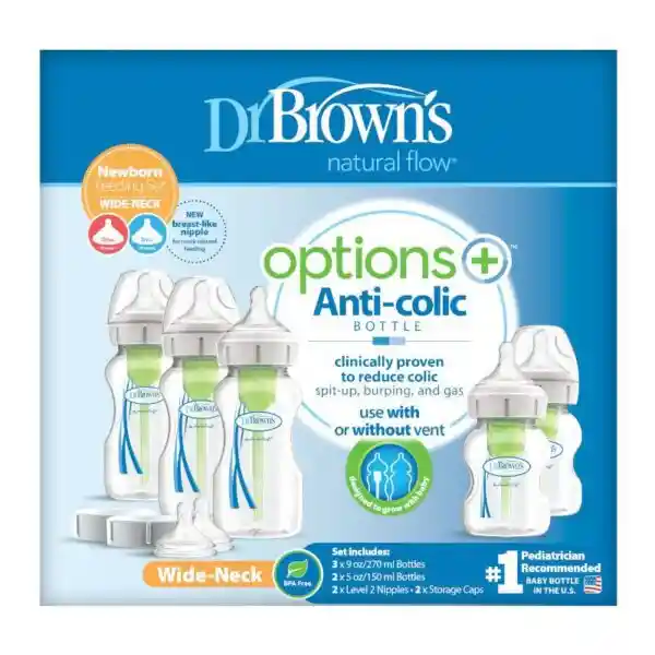 Dr. Browns Set Mamadera Boca Ancha Options+ WB09600