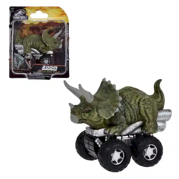 Jurassic World Dinosaurio C/vehículo "triceratops" Pull Back Power