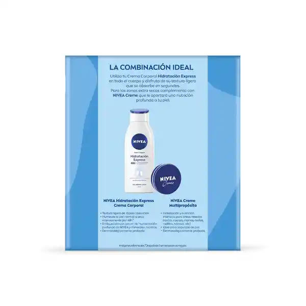 Nivea Estuche Crema Corporal Hidratación Express + Creme