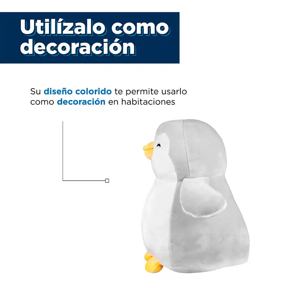 Miniso Peluche De Pingüino Color Gris