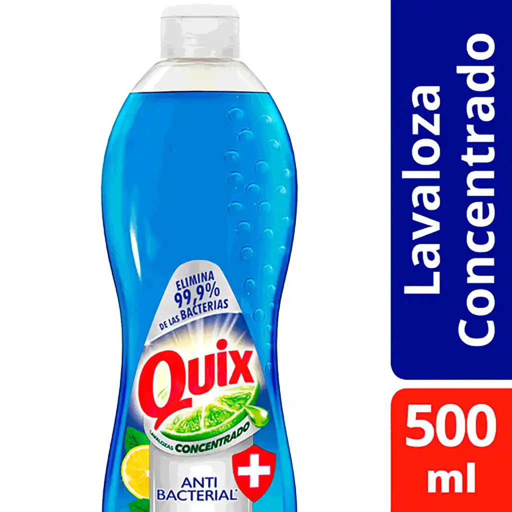 Quix Lavalozas Líquido Antibacterial de Menta y Limón