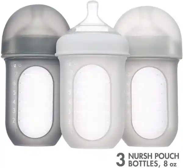 Boon Nursh Pack Botella Silicone Pouch Gray B11224