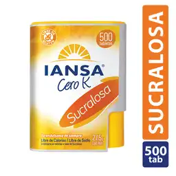 Iansa Endulzante Cero K Sucralosa 500 Tabletas