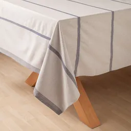 Mantel de Algodón Tejido Con Líneas 150 x 210 cm Casaideas