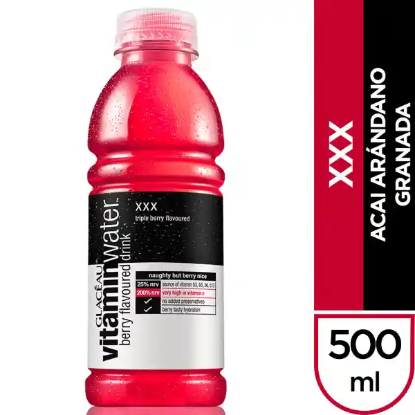 Vitamin Water Agua Vitamizada Sabor Acai Arándanos y Granada