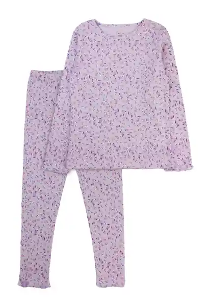 Pijama Kids Bloom 324 Niña Lila Talla 2 Años Ficcus