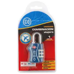 Odis Candado Viajero Tsa Azul Combinacion