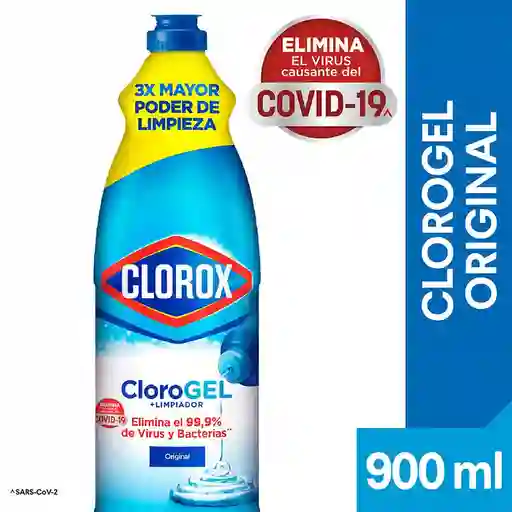 3 x Cloro Gel Clorox 900 mL Original