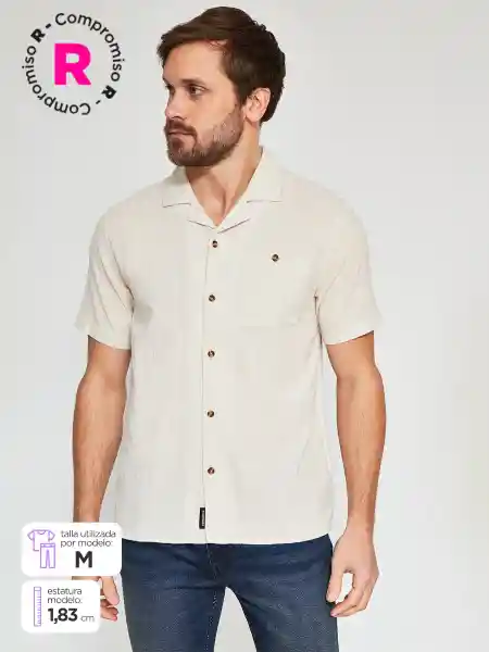 Barbados Camisa Manga Corta Dislo Beige L SS25