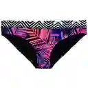 Bikini Calzón Con Pinza Estampado Morado Talla 16 Samia