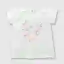 Polera Corazón de Bebé Niña Blanco Talla 3/6M Colloky