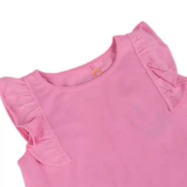 Polera Manga Corta Niña Rosado Talla 12 A Pillín