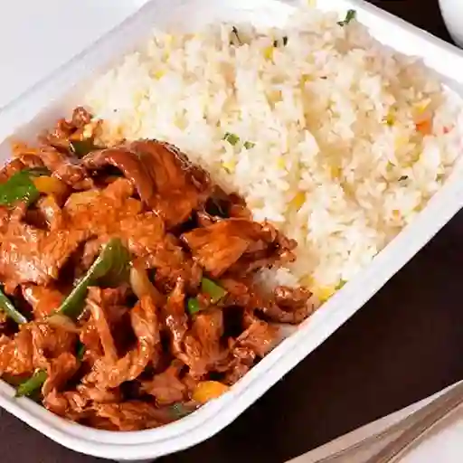 Carne mongoliana colación