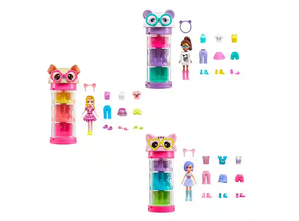 Polly Pocket Set de Juego Tubo de Modas Giratorio