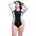 Traje de Baño Deportivo Manga Larga Lila Talla L Samia