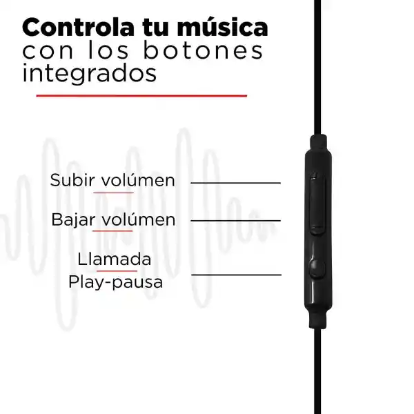 Miniso Audífonos de Cable Negro Mod Hf 230