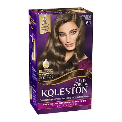 Koleston Coloración Crema Para Cabello 61 Rubio Ceniza Oscuro