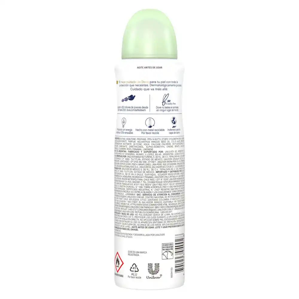 Dove Antitranspirante Aerosol Go Fresh Pepinno