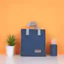 Bolsa de Almuerzo Cuadrada Azul Miniso
