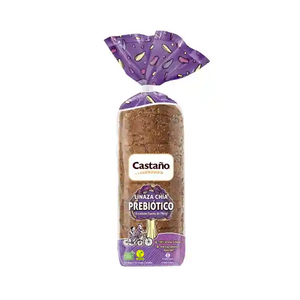 Castaño Pan Molde Linaza Chía Prebiótico