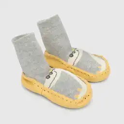 Calcetines Antideslizante Niño Gris Melange Talla 14/16 Colloky