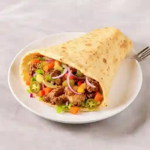 Shawarma Extra Grande Mixto De Carne Y Pollo